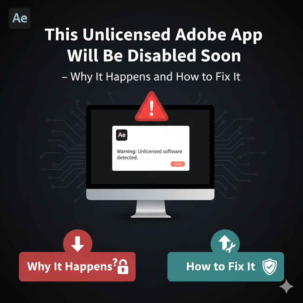 Say Goodbye to “This Unlicensed Adobe App Will Be Disabled Soon” Problem